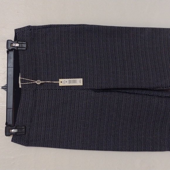 Max Studio Navy & White Print High Waist Pull On Pants Size M NWT - Picture 2 of 11